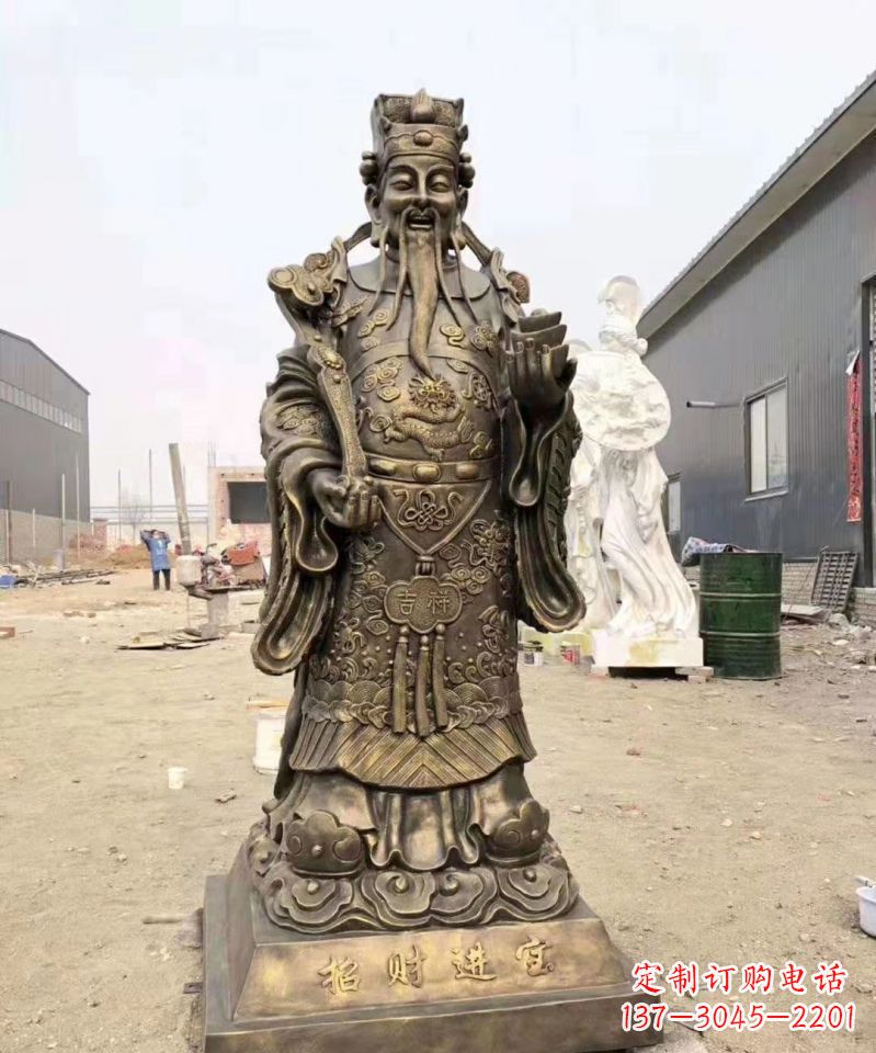 常州铜雕寺庙财神雕塑