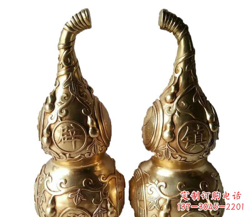 常州铜雕寺庙平安葫芦雕塑