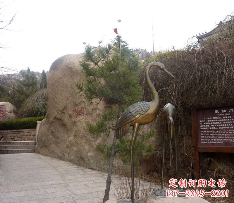 常州铜雕仙鹤