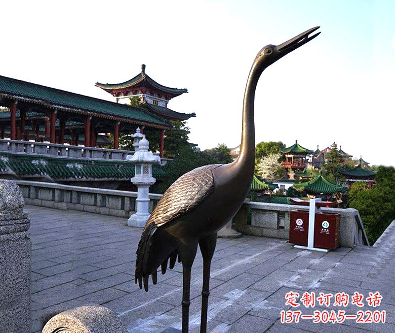 常州铜雕仙鹤雕塑