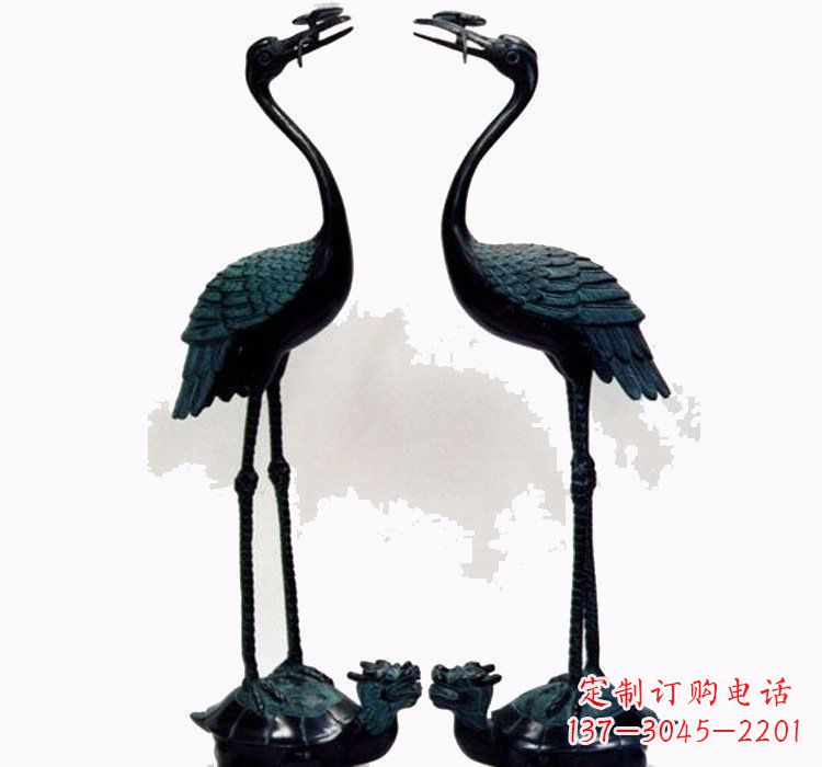 常州铜雕仙鹤和龙龟