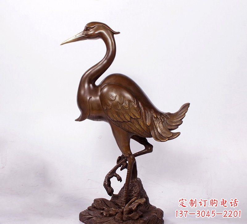 常州铜雕仙鹤动物雕塑