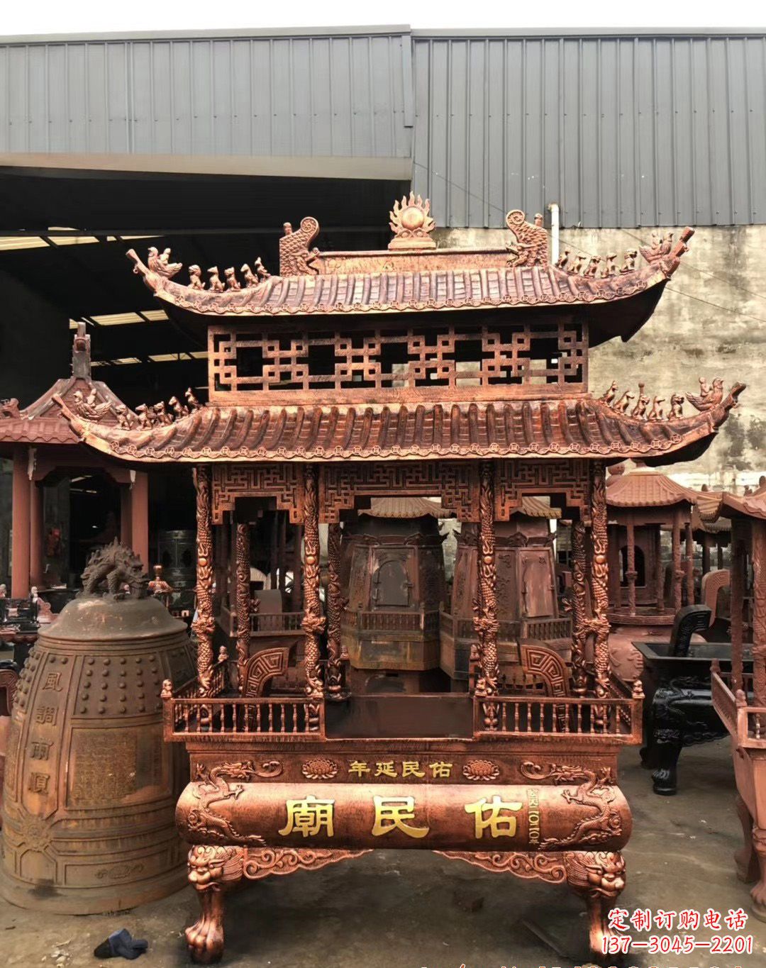常州铜雕香炉 (2)