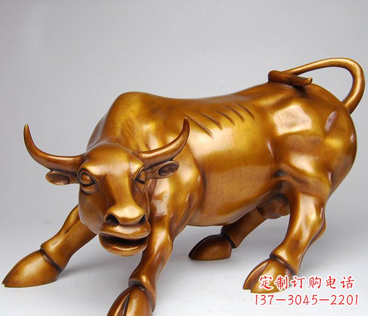 常州铜雕小区动物牛摆件 (2)