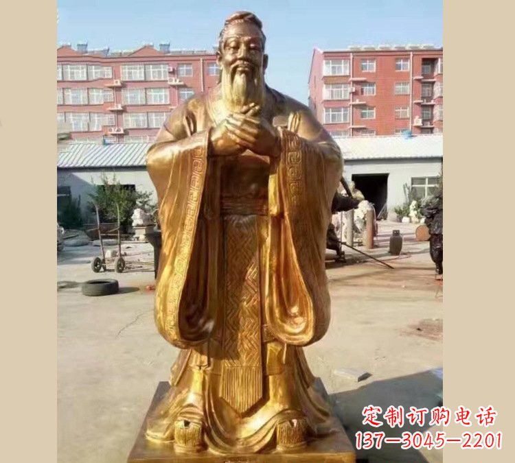 常州铜雕校园孔子