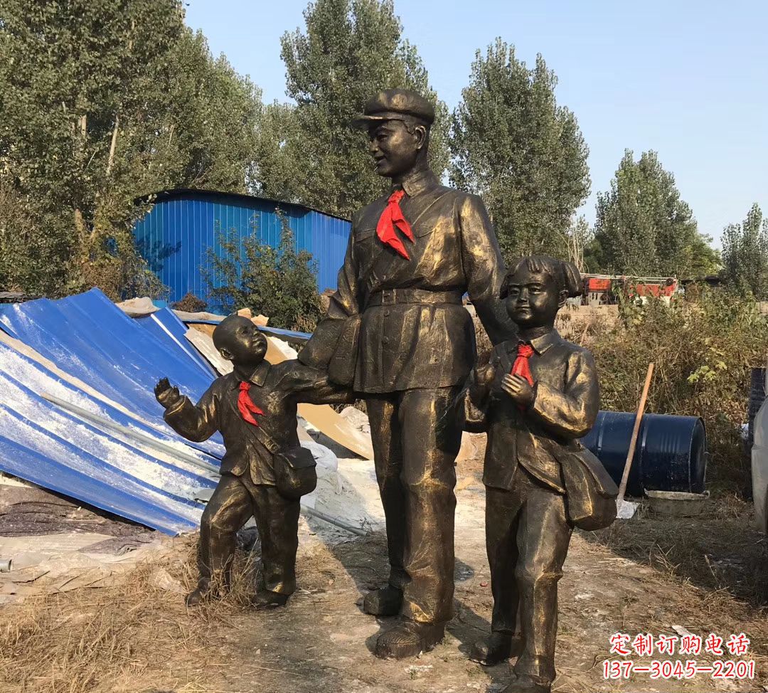 常州铜雕校园雷锋雕塑