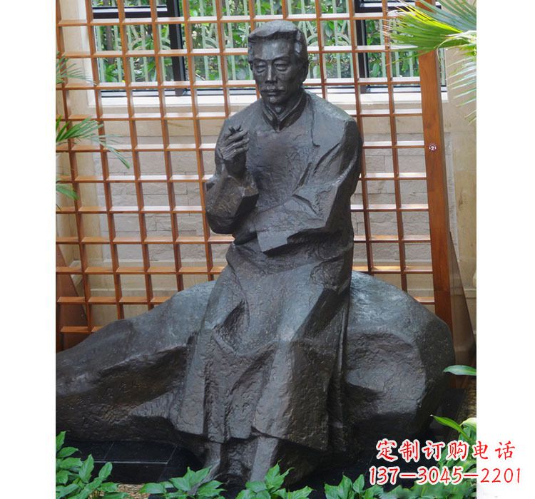 常州铜雕校园名人鲁迅