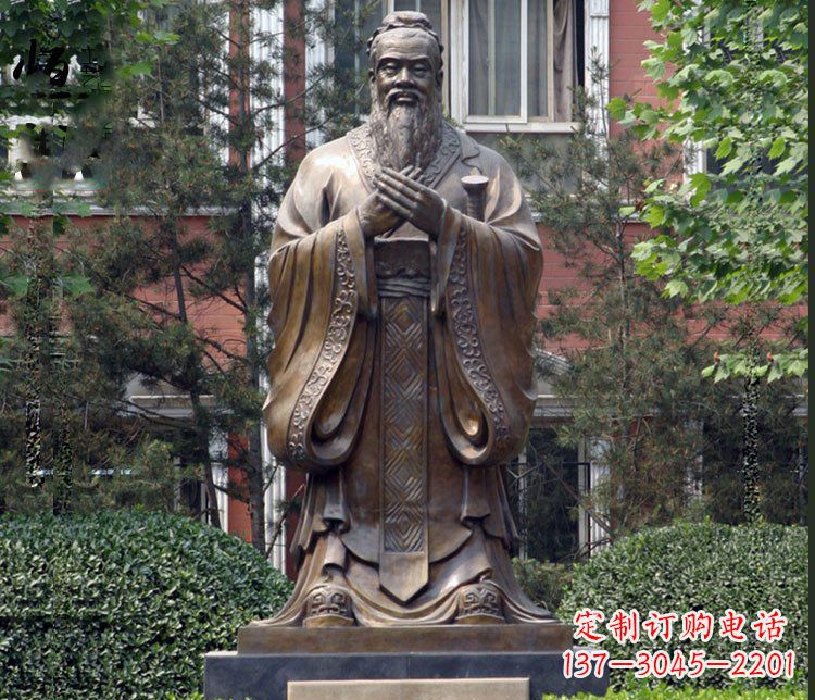 常州铜雕学校孔子圣人雕塑摆件 (2)
