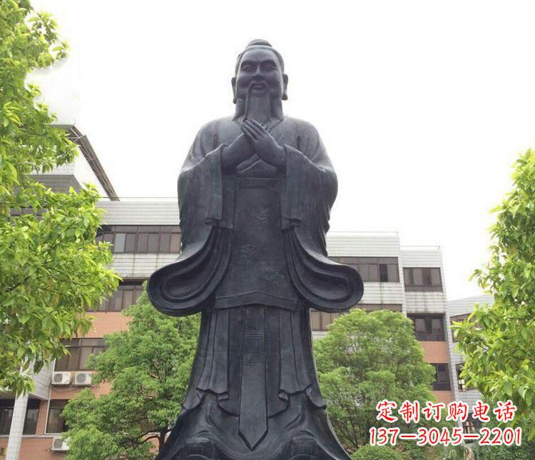 常州铜雕学校孔子圣人雕塑摆件