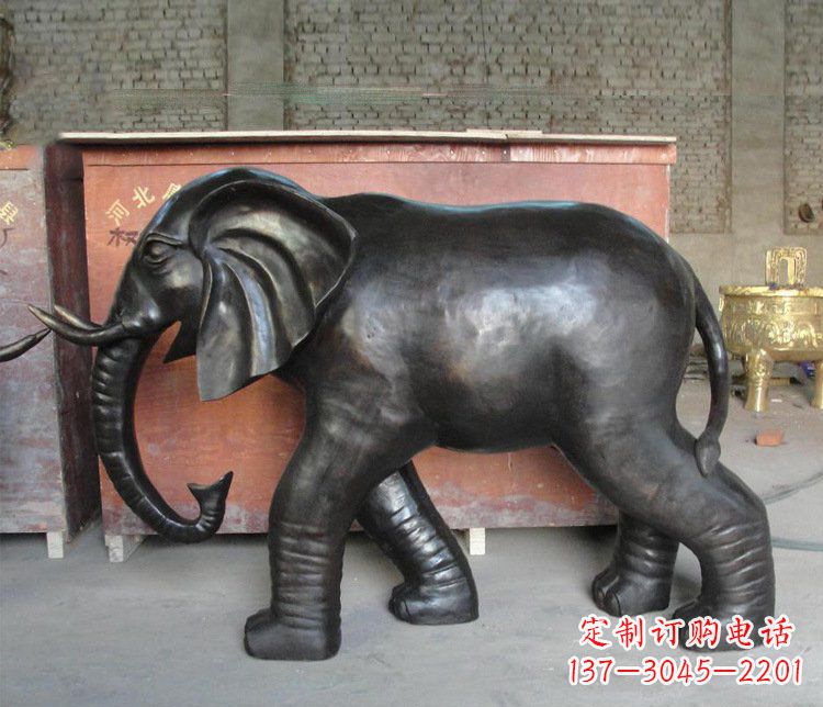 常州铜雕园林动物大象雕塑