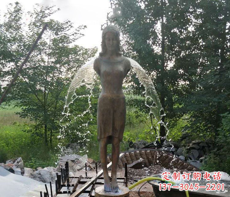 常州铜雕园林天使雕塑摆件