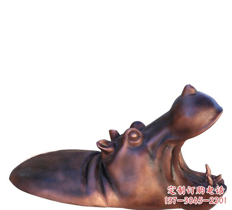 常州铜雕张嘴河马