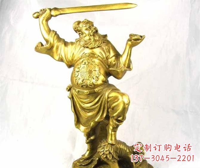 常州铜雕赵公明古代人物雕塑