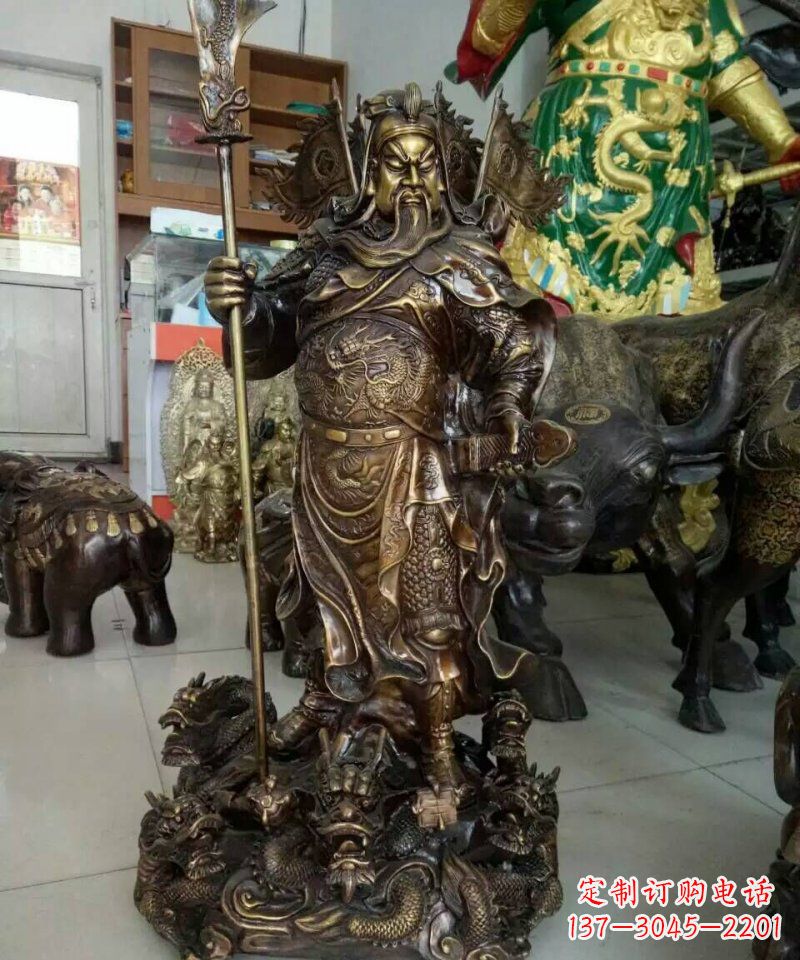 常州铜雕镇宅关公寺庙神像雕塑摆件