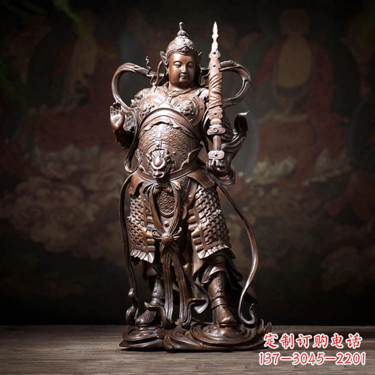常州托塔李靖天王铜雕
