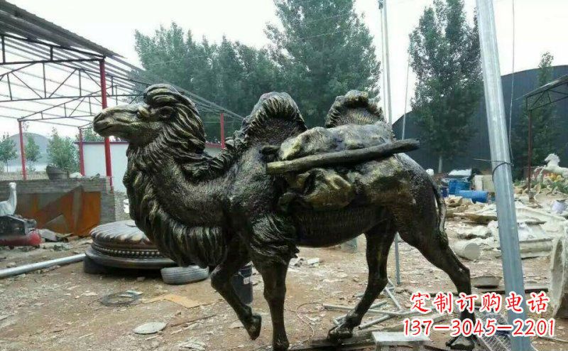 常州驮着东西的骆驼铜雕