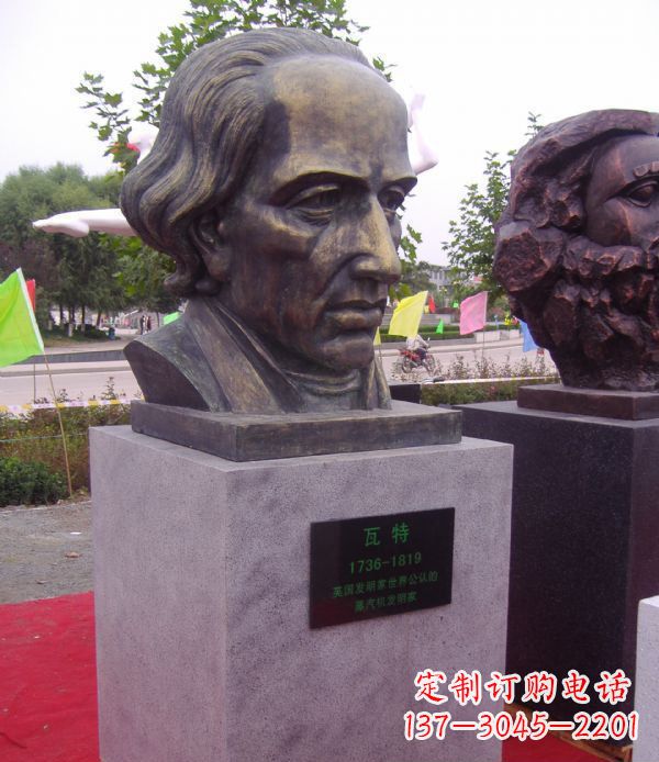 常州瓦特胸像名人铜雕 (2)