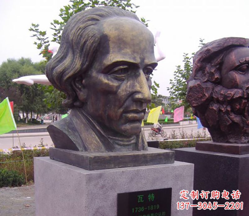 常州瓦特胸像名人铜雕