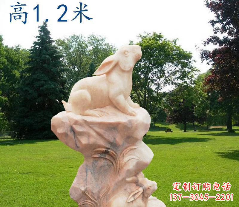 常州晚霞红12生肖动物石雕
