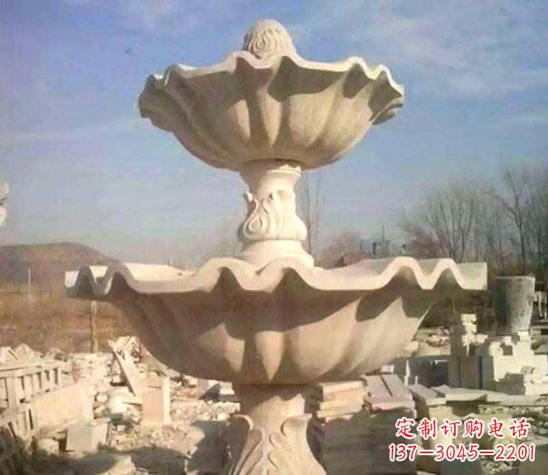常州晚霞红大型喷泉石雕