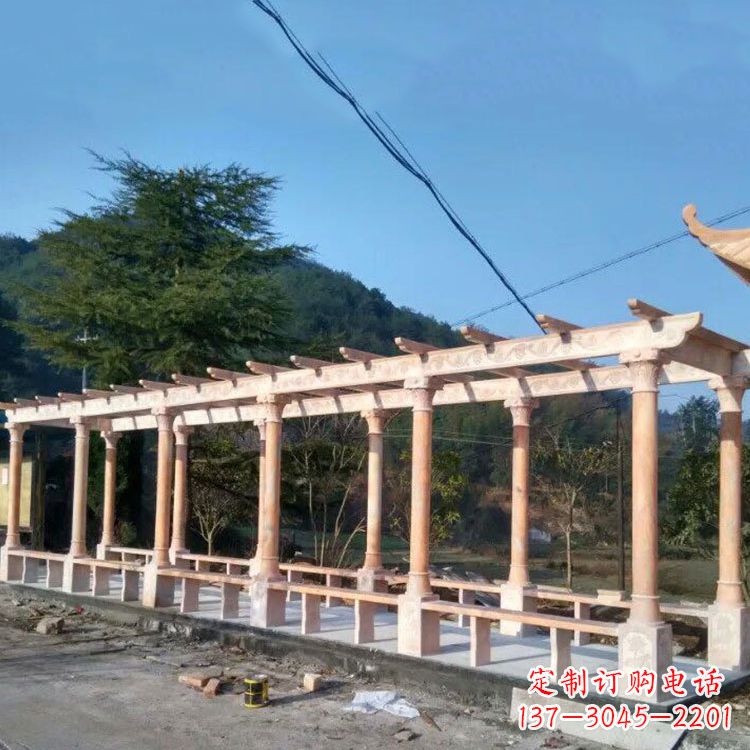 常州晚霞红花架长廊