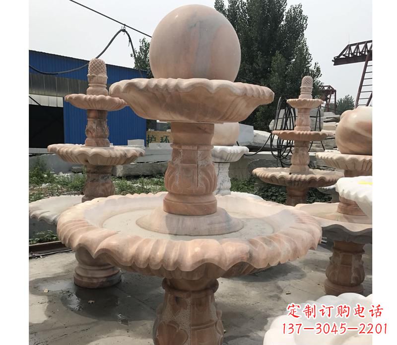 常州晚霞红景观风水球雕塑