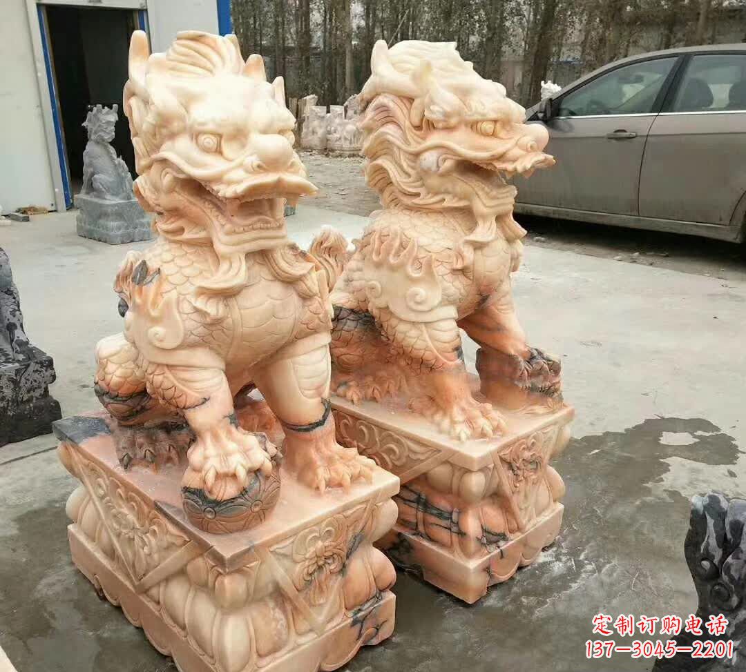 常州晚霞红酒店麒麟门墩