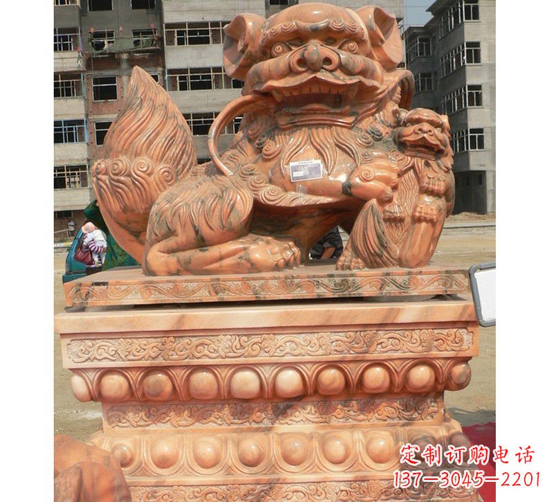 常州晚霞红南方石狮子