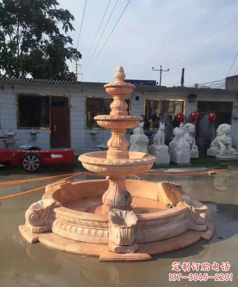 常州晚霞红欧式流水喷泉