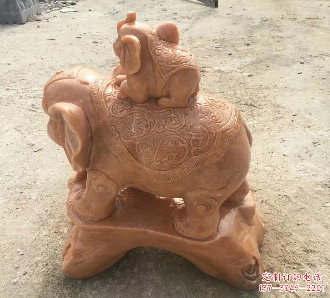 常州晚霞红小象招财动物