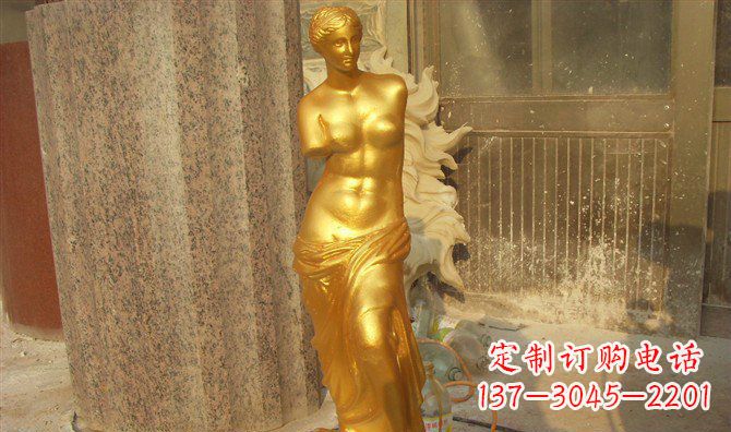 常州维纳斯玻璃钢仿铜西方人物雕塑 (2)