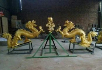 常州享受经典，领略古老传统，精美特色的双龙戏珠铜雕