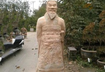 常州中领雕塑：以秦始皇晚霞红石雕像闻名