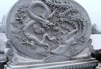 常州青石古典美——龙凤呈祥雕塑
