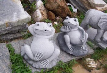常州别具一格的青石青蛙喷水雕塑