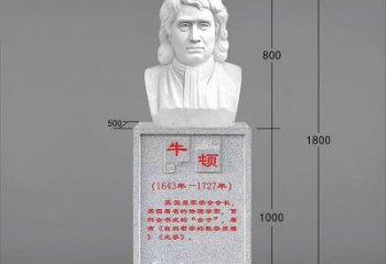 常州艺术精灵：牛顿汉白玉石头像雕塑