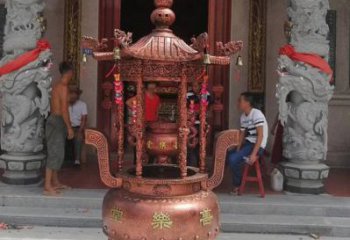常州精致全铜小香炉雕塑