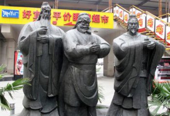 常州铭记经典：三国英雄关羽雕塑