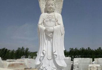 常州观赏性质的三面观音石雕塑