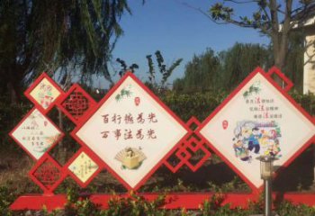 常州把社会主义核心价值观融入不锈钢景观雕塑