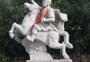 常州神帅韩信骑马石雕塑像，领雕塑定制出精美传奇