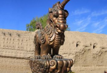 常州神兽獬豸古铜雕塑摆件