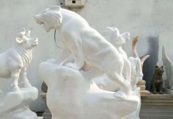 常州中领雕塑：汉白玉老虎雕塑