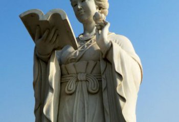 常州十二花神之十一月山茶花王昭君汉白玉美女雕塑