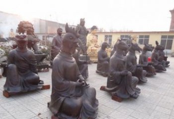 常州定制十二生肖头像铜雕