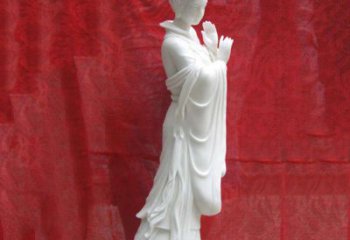 常州精美无双的汉白玉貂蝉雕塑