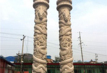 常州石雕华表盘龙柱，雕塑工艺的精美展示