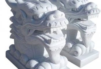 常州精致石雕龙头雕塑，打造建筑雕塑景观