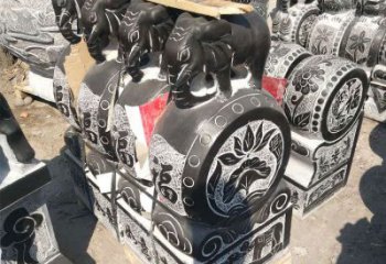 常州艺术精品，凤凰雕塑门墩