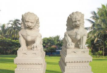 常州狮子雕塑增添华贵气息